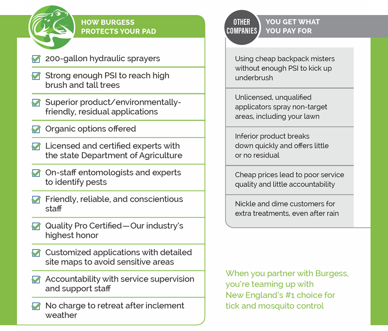 A comparison of Massachusetts tick and mosquito control companies